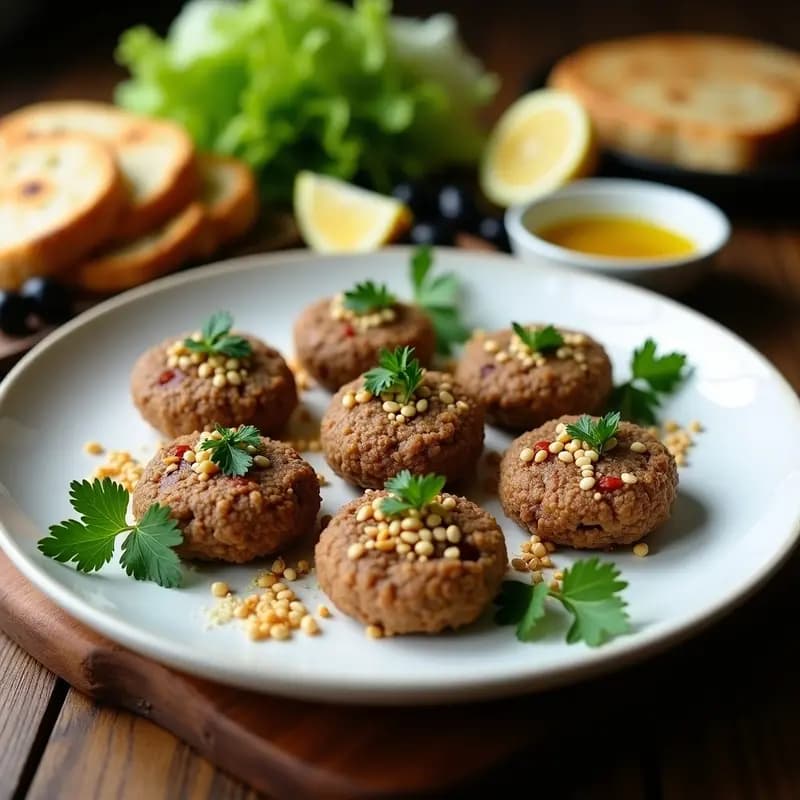 Kibbeh Naya de Cordero con Especias Libaneses: Receta Árabe Cruda y Tradicional