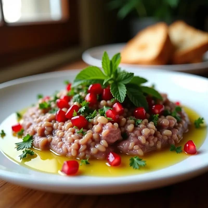 Kibbeh Naye Libya: Tartar de Cordero Crudo con Trigo Burgol y Especias