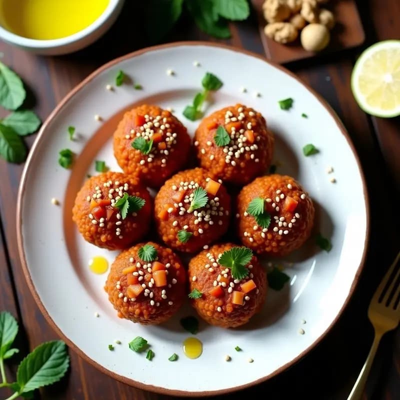 Kibbeh Nayye de Lentejas: Entrante Libanés Vegano y Crudivegano con Especias