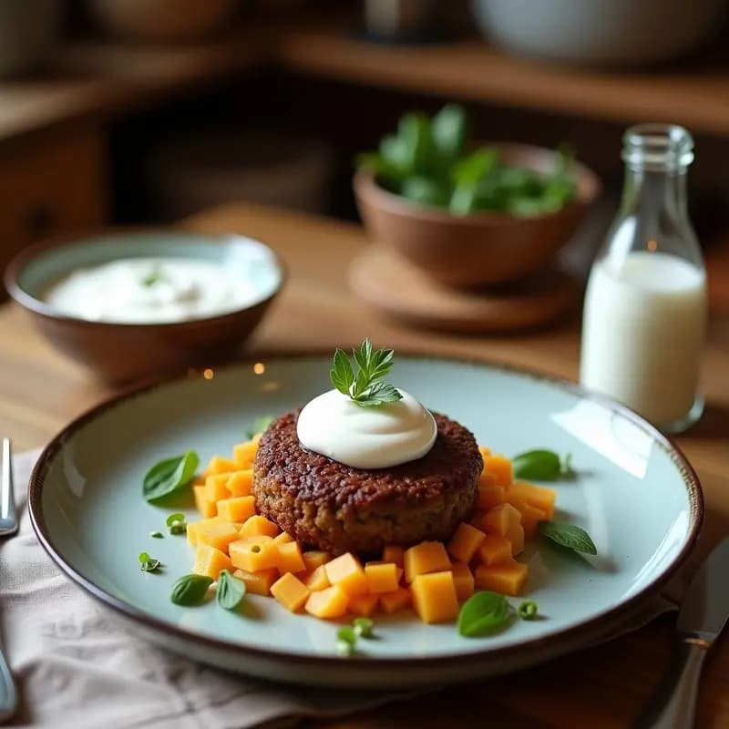 Kibbeh Nayye de Quercus con Yogur de Oveja: Entrante Libanés Tradicional y Crudo