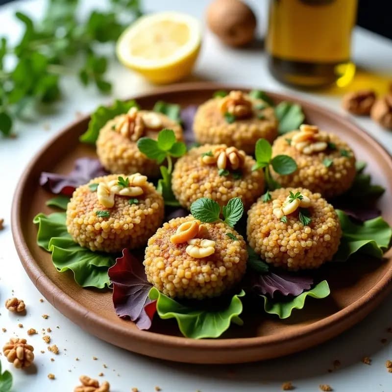 Kibbeh Nayye de Quinoa y Nueces: Entrante Libanés Crudo y Sin Carne