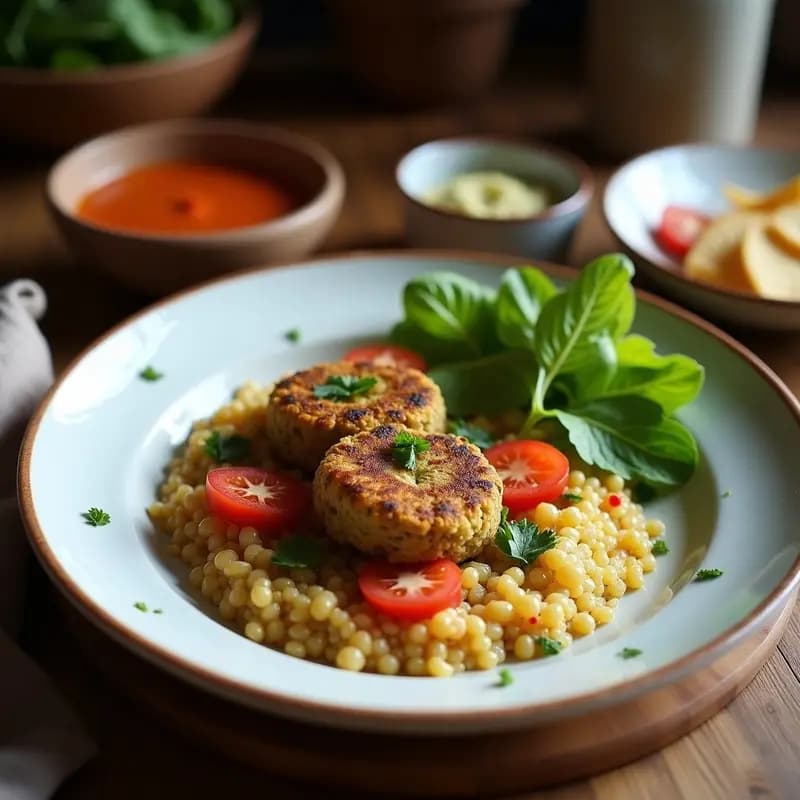 Kibbeh de Quinoa y Calabacín con Relleno de Turmérico: Aperitivo Sirio Vegano y Sin Gluten
