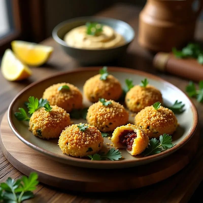 Kibbeh de Quinoa y Calabacín Relleno: Receta Líbanesa Vegana y Sin Gluten en Horno