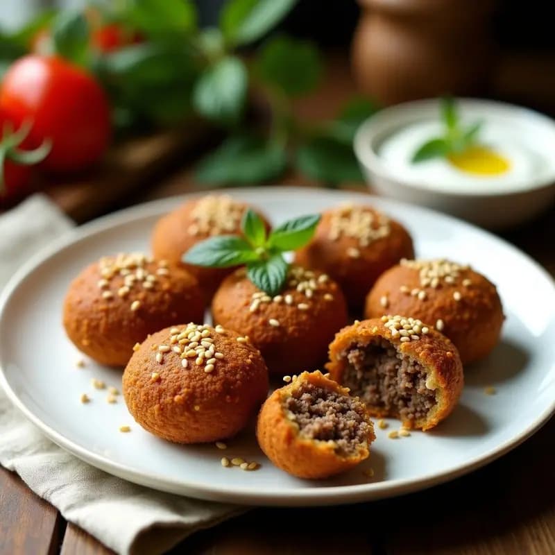 Kibbeh de Quinoa y Carne de Res: Entrante Sirio Crujiente en Airfryer