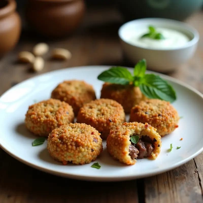 Kibbeh de Quinoa y Carne Picada con Yogur y Menta: Receta Libanesa Sin Gluten