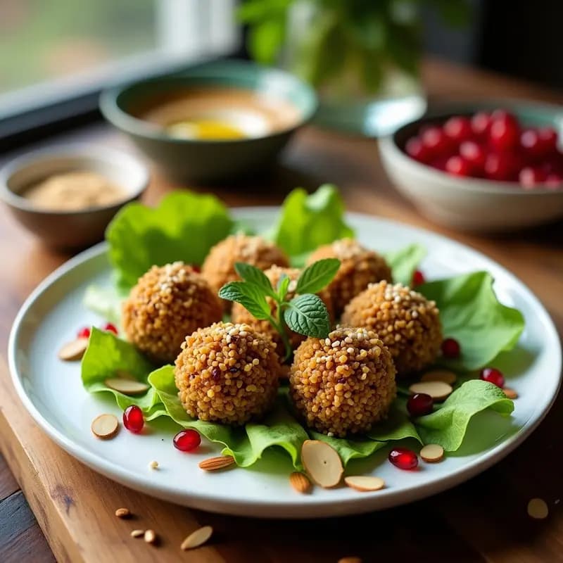 Kibbeh de Quinoa y Champiñones: Entrante Libanés Crudivegano con Especias Baharat