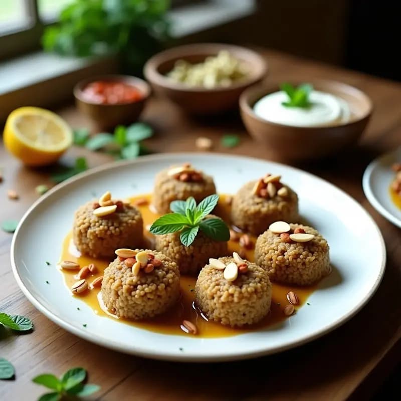 Kibbeh de Quinoa y Carne de Cordero: Plato Sirio con Toque Moderno