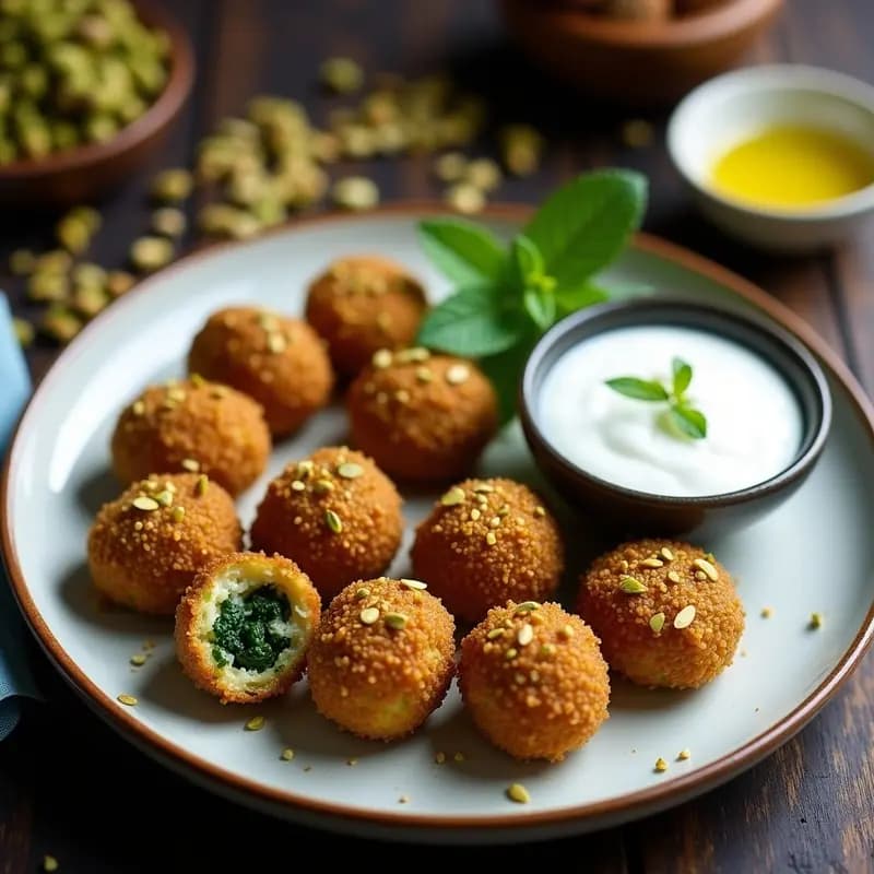 Kibbeh de Quinoa y Espinacas: Croquetas Libanesas Veganas en Airfryer