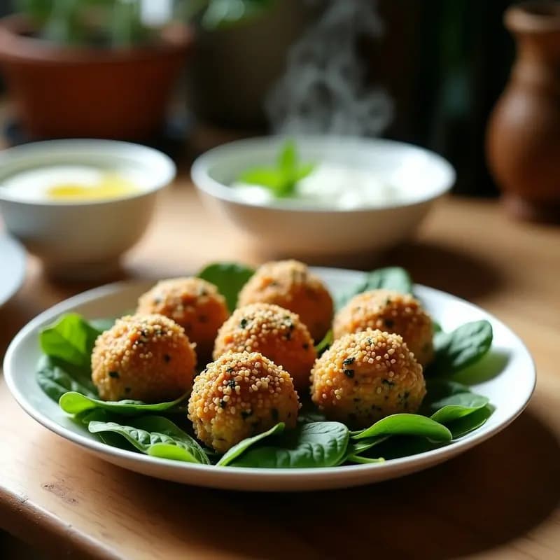 Kibbeh de Quinoa y Espinacas: Albóndigas Árabes Sin Carne en Olla Exprés