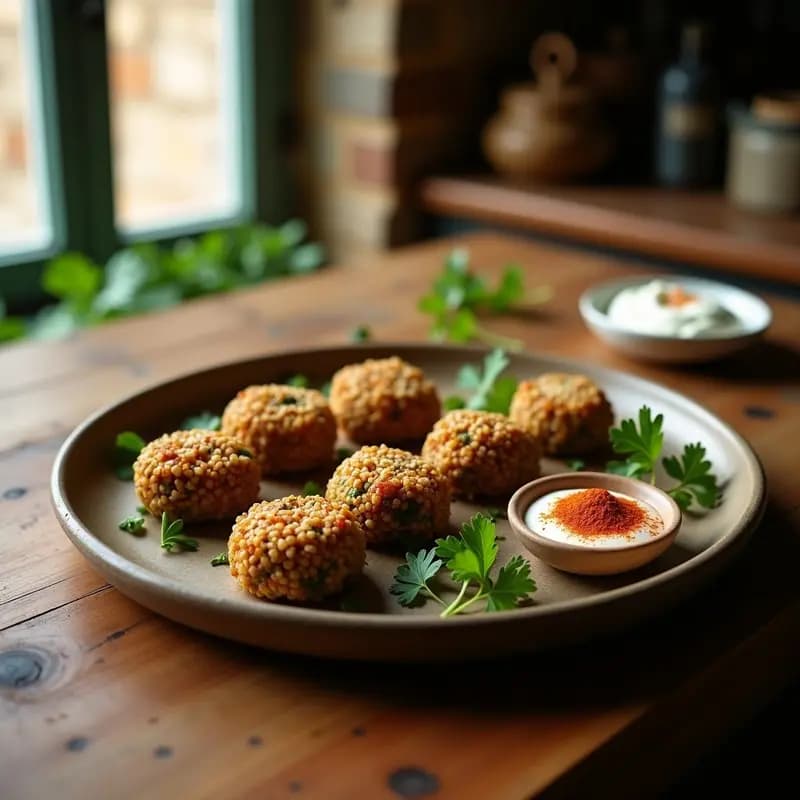 Kibbeh de Quinoa y Espinacas: Albóndigas Libanesa Veganas Sin Gluten