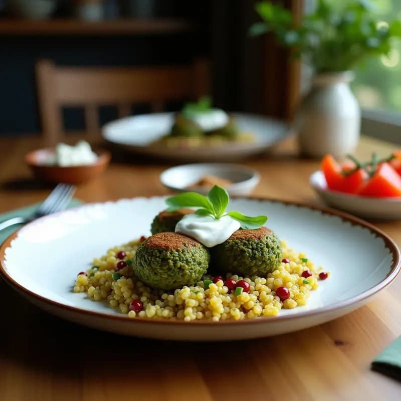 Kibbeh de Quinoa y Espinacas con Yogur de Coco: Receta Árabe Keto y Sin Gluten