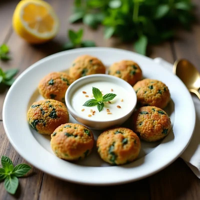 Kibbeh de Quinoa y Espinacas con Yogur: Receta Siria Vegana y Sin Fritura