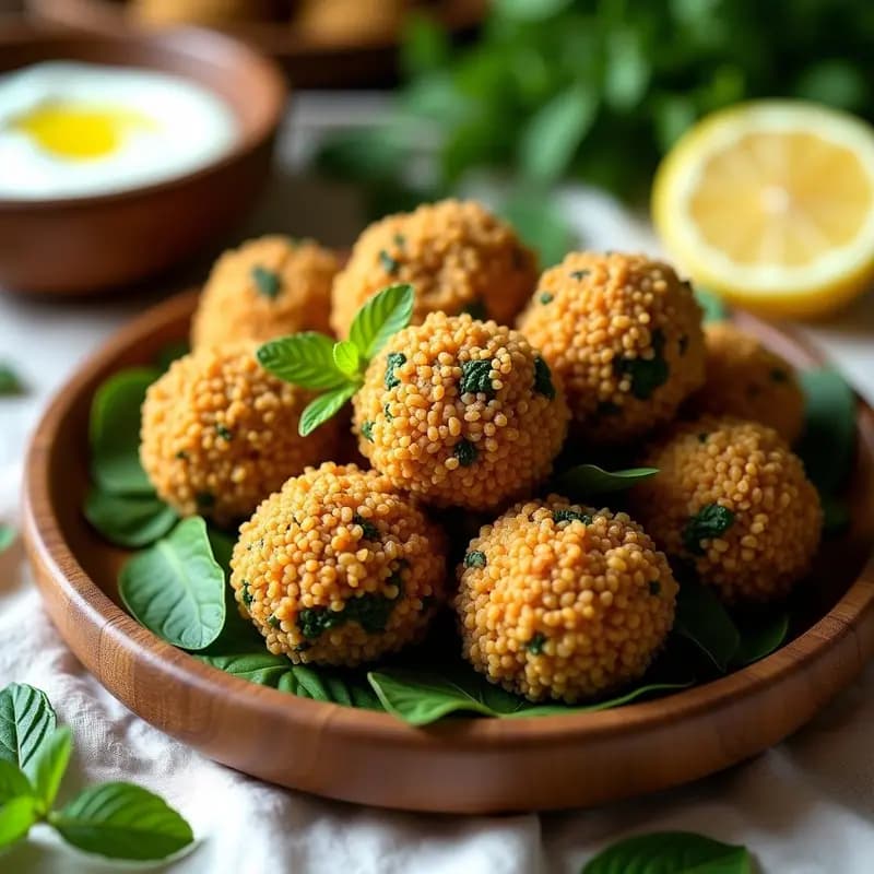 Kibbeh de Quinoa y Espinacas: Versión Libanesas Sin Carne y Crujiente