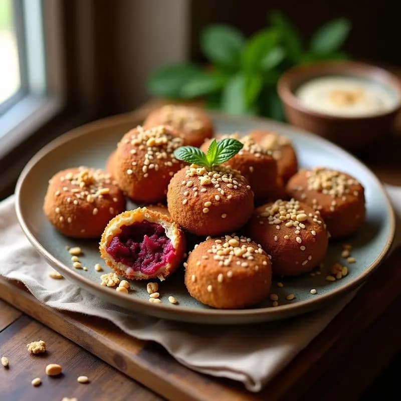 Kibbeh de Remolacha y Nueces: Kroketas Libanesas Veganas y Sin Gluten