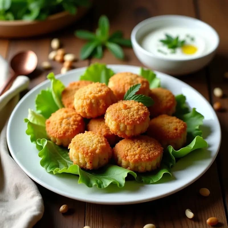 Kibeh de Carne y Trigo Bulgur: Croquetas Árabes Crujientes con Yogur