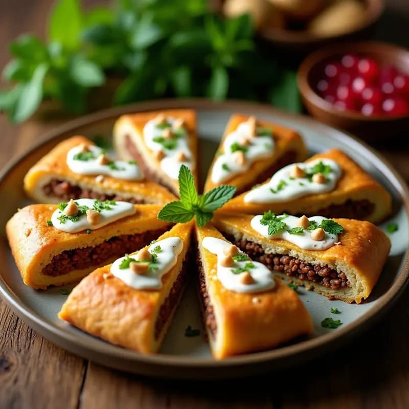 Kibeh de Carne y Trigo con Yogur y Menta: Receta Libanesa Tradicional
