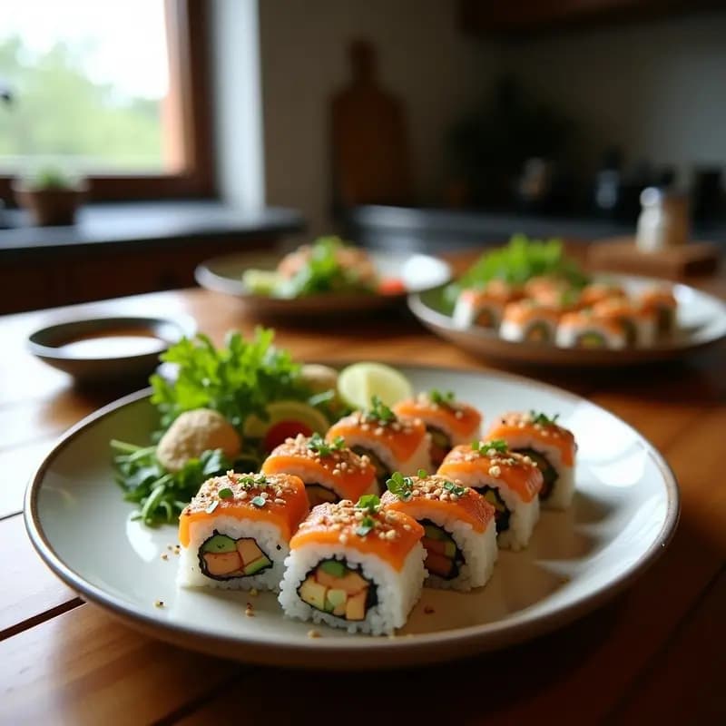 Kimbap de Espinacas y Zanahoria: Receta Coreana Vegana con Vinagreta de Sésamo