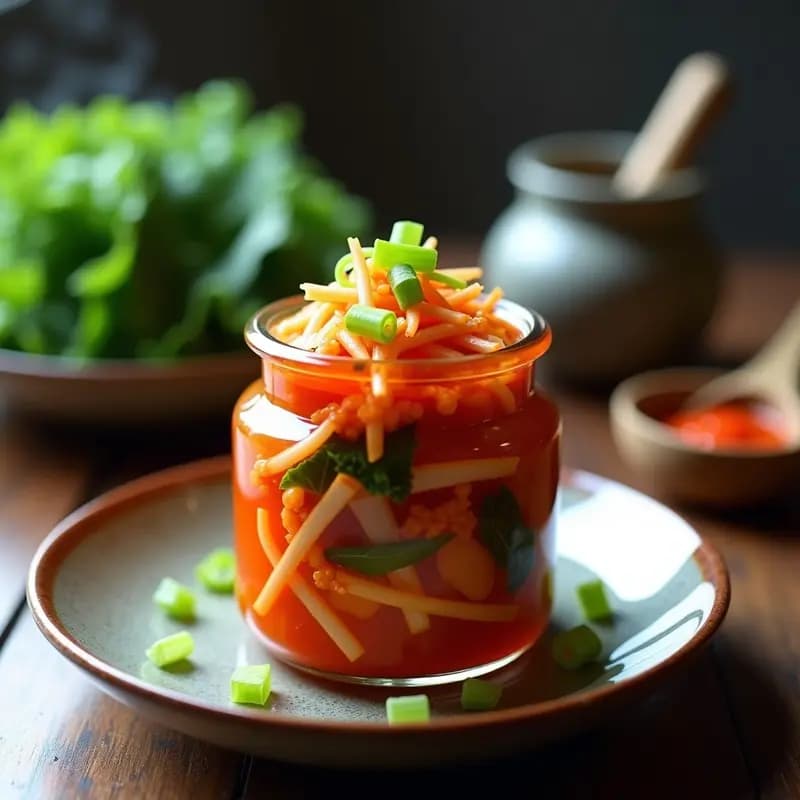 Kimchi Coreano de Col Rizada y Rábano: Receta Fermentada Probiótica en 7 Días