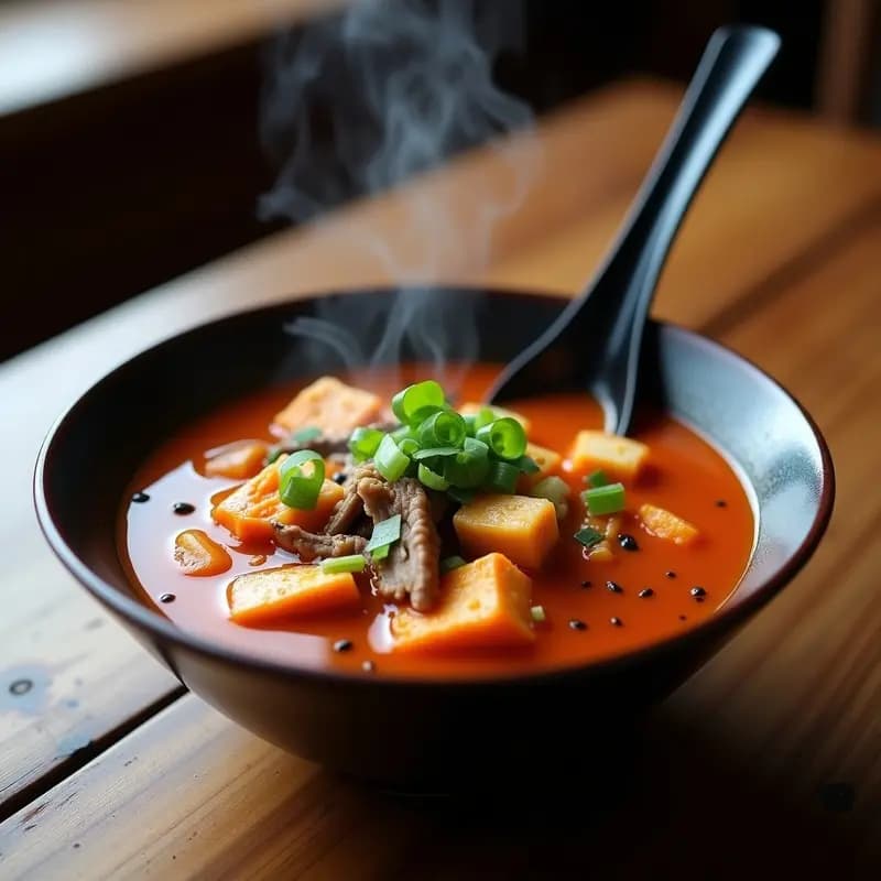 Kimchi Jjigae con Tofu y Caldo de Misos: Receta Coreana Vegana y Fermentada en Olla Express