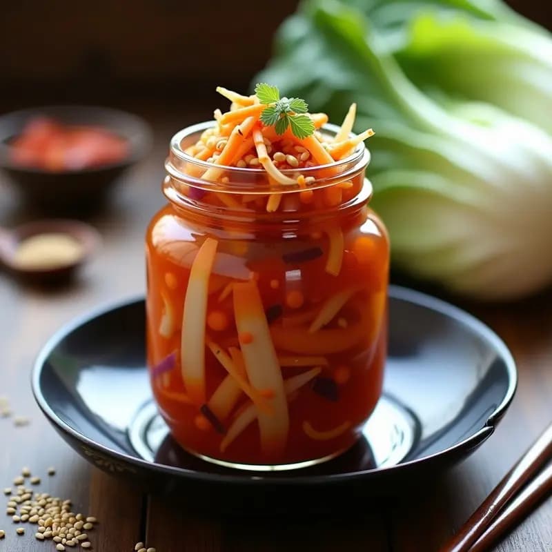 Kimchi de Repollo Napa y Rábano: Receta Coreana Fermentada en Casa