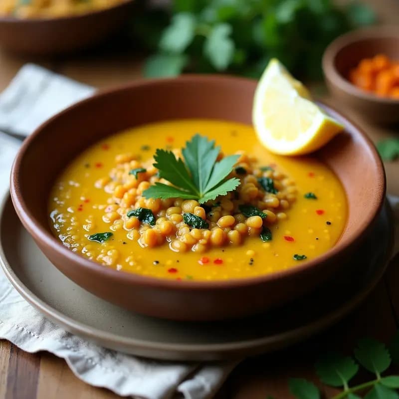 Kitchari de Lentejas Rojas y Espinacas: Receta Ayurvédica Detox y Fácil de Digestion
