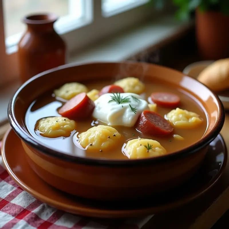 Klefki con Chucrut y Salchicha Ahumada: Receta Polaca de Invierno en Olla Lenta