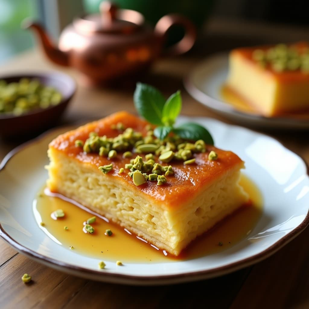 Knafeh de Queso de Almendras y Jarabe de Arce: Postre Libanés Sin Lácteos en Airfryer