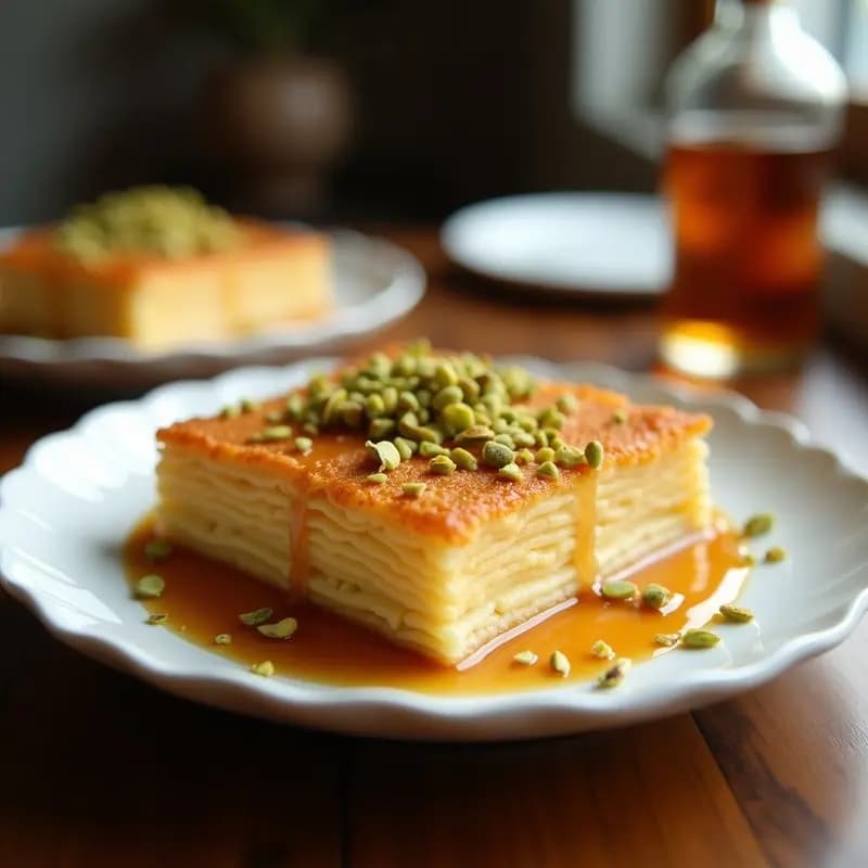 Knafeh de Queso Requesón y Sirope de Arce: Postre Libanés Sin Gluten y con Toque Canadiense