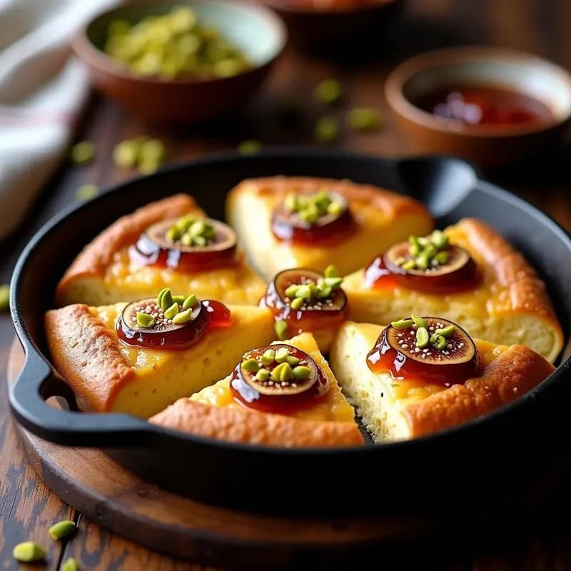 Knafeh de Queso Ricotta y Mermelada de Higo: Postre Libanés Sin Harina y en 20 Minutos