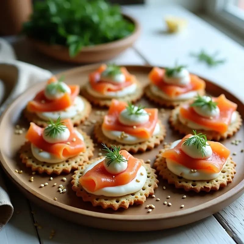 Knekkebrød Noruego con Salmón Gravlax y Eneldo: Pan Crujiente Sin Gluten para Smørrebrød