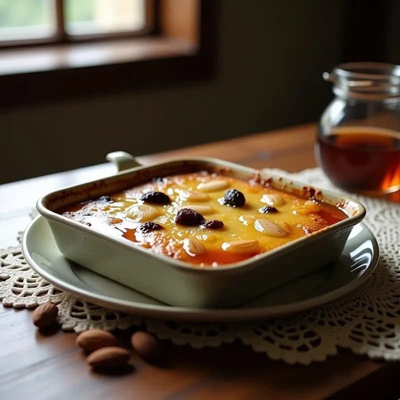 Knight’s Pudding de Pan y Pasas: Postre Inglés Clásico Sin Gluten y Vegano