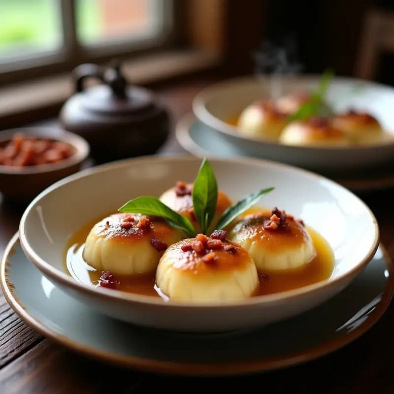 Knödel Austríacos de Pan con Bacon y Rue: Receta Tradicional en Olla