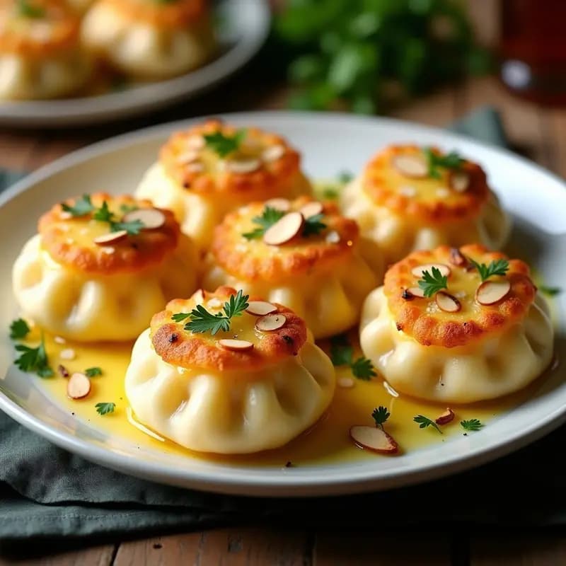Knödel Austriacos de Pan y Queso: Albóndigas Esponjosas con Toque Gratinado