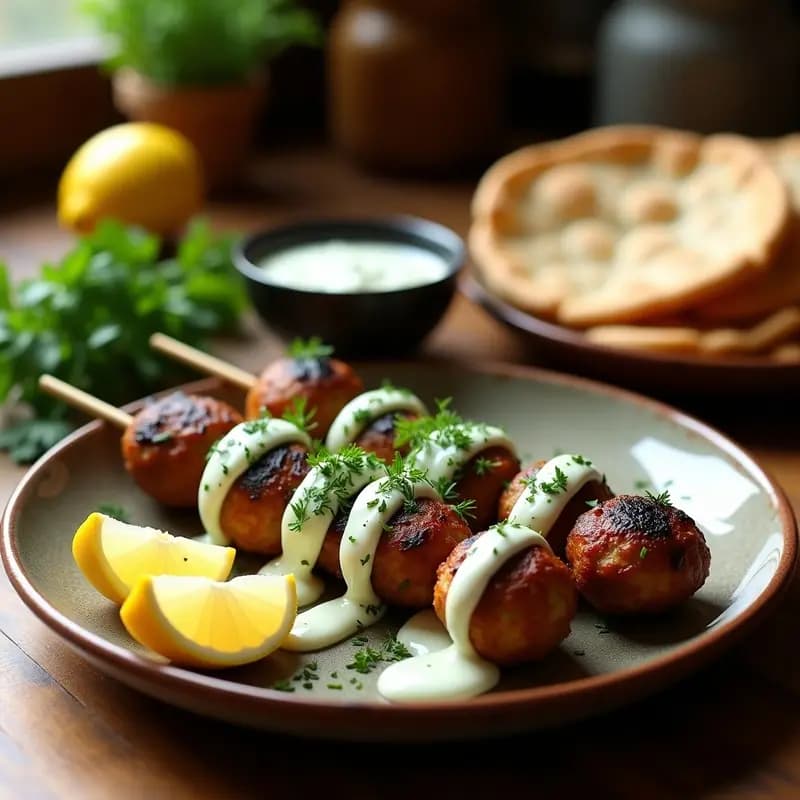 Kofta de Cordero con Especias y Salsa de Yogur: Receta Persa a la Parrilla y Jugosa