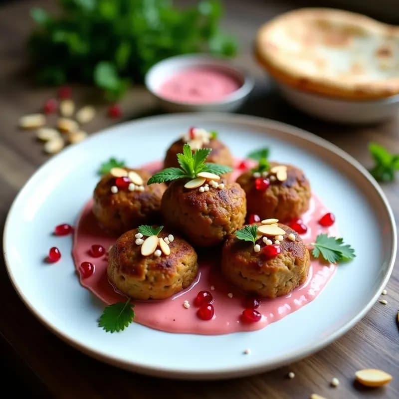Kofta de Cordero con Salsa de Granados y Mentha: Receta Middle Eastern en Thermomix