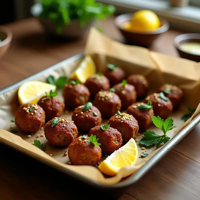 Kofta de Cordero y Hierbas al Horno: Receta de Oriente Medio Baja en Calorías