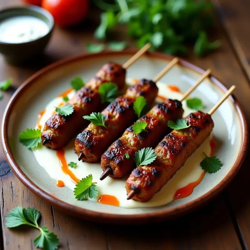 Kofta de Cordero con Hierbas y Yogur: Receta del Medio Oriente en Parrilla