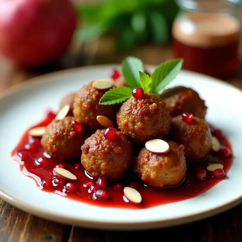 Kofta de Cordero al Horno con Salsa de Granadas: Receta Árabe con Toque Frutal