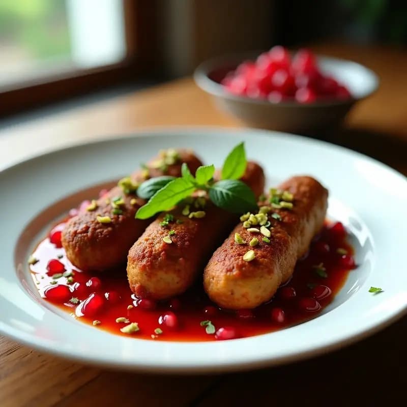 Kofta de Cordero con Salsa de Granadas y Mentas: Receta Persa en Airfryer Sin Aceite