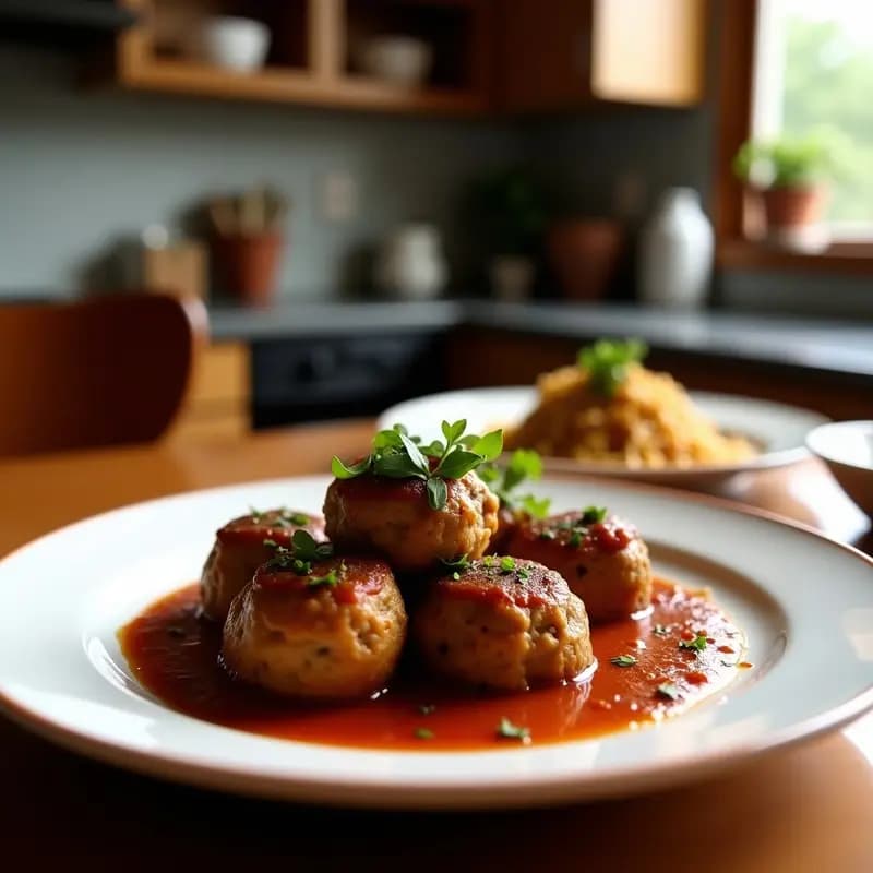 Kofta de Cordero con Salsa de Granadina: Receta Árabe en Olla Lenta y Especiada