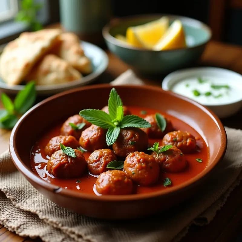 Kofta de Cordero con Salsa de Yogur y Menta: Receta Libanesas en Olla Lenta