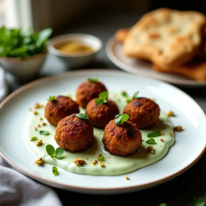 Kofta de Cordero con Salsa de Yogur y Menthe: Receta Persia en Airfryer