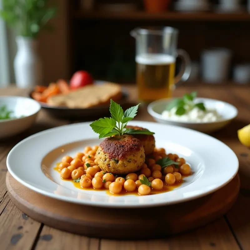 Kofta de Garbanzo y Hierbas con Salsa de Yogur de Coco: Receta India Vegana en Airfryer