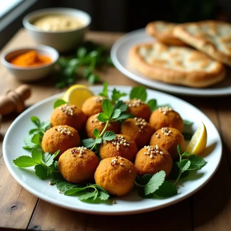 Kofta de Garbanzos y Hierbas: Albóndigas Veganas al Estilo Iraquí en Sartén
