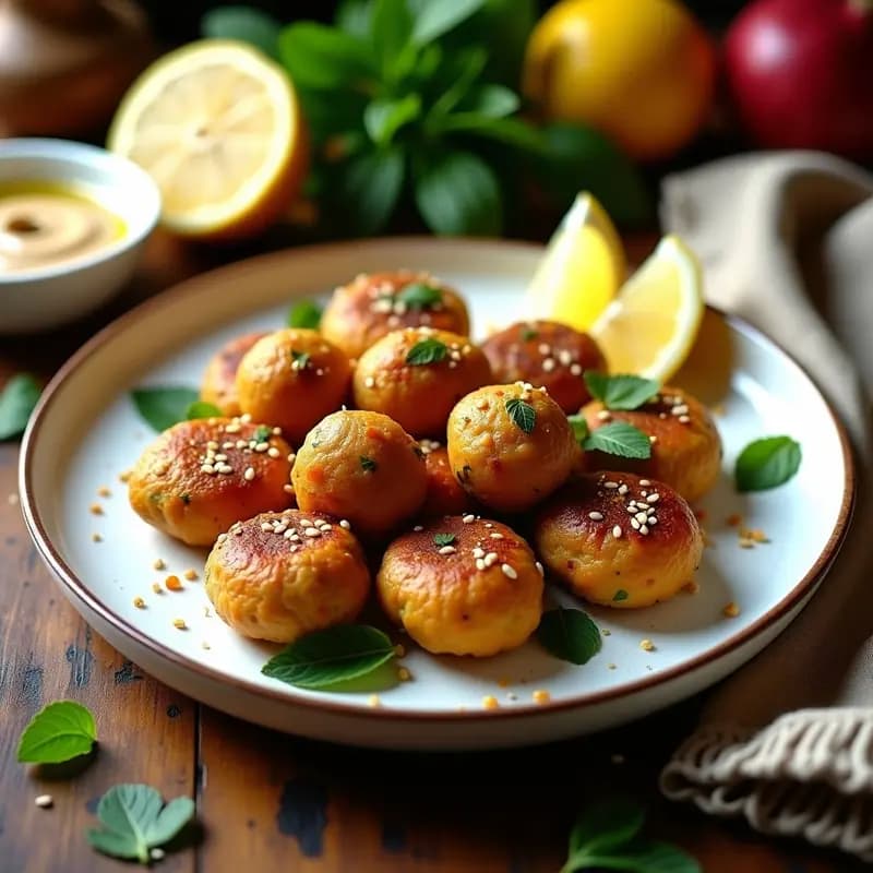 Kofta de Garbanzos y Hierbas: Albóndigas Vegetales Libanesas al Horno