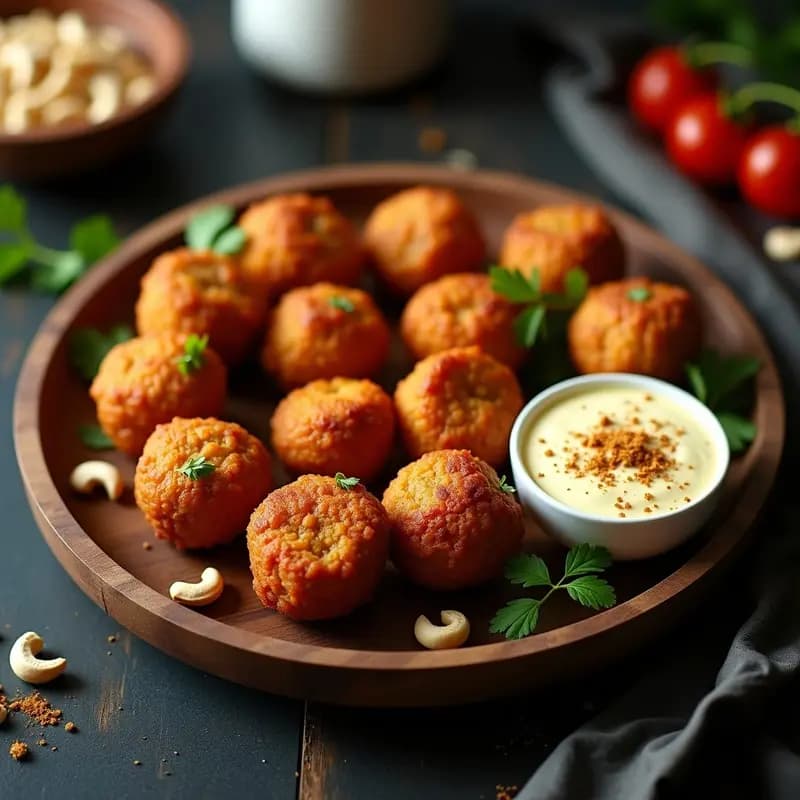 Kofta de Garbanzos al Horno con Salsa de Yogur: Receta India Vegana y Crujiente
