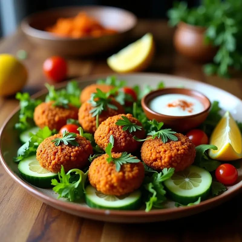 Kofta de Lentejas Rojas y Hierbas Frescas: Albóndigas Árabes Veganas al Horno