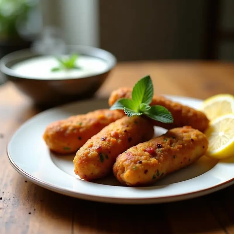 P denounced kofta con Salsa de Yogur y Menta: Receta Iraní en Airfryer