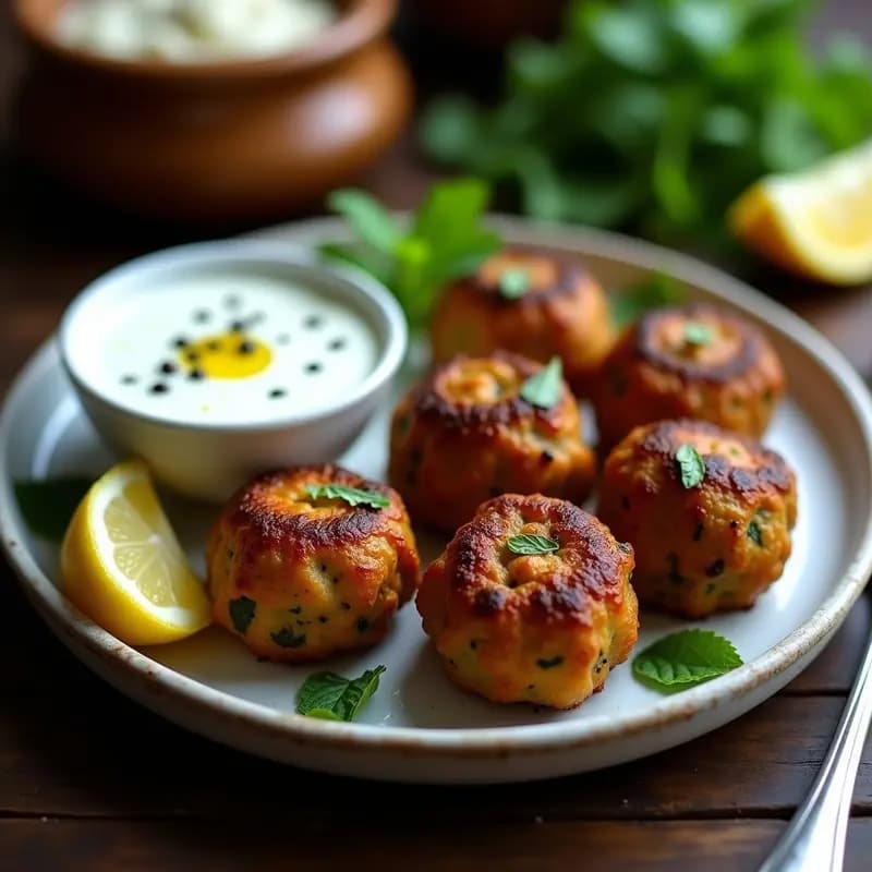Koftas de Cordero y Hierbas con Salsa de Yogur: Receta India en Airfryer y Sin Harina