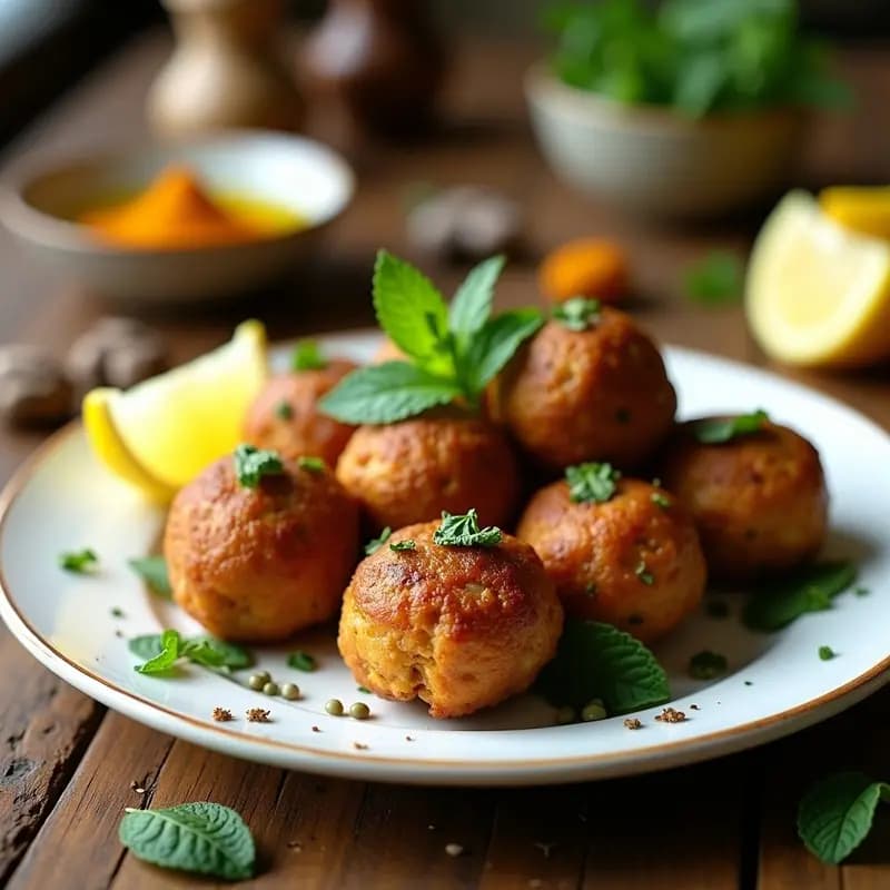 Kofte de Cordero y Mentas Frescas: Albóndigas Iraníes en Airfryer